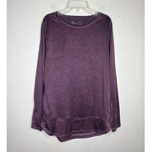Under Armour heat gear purple long sleeve shirt - medium